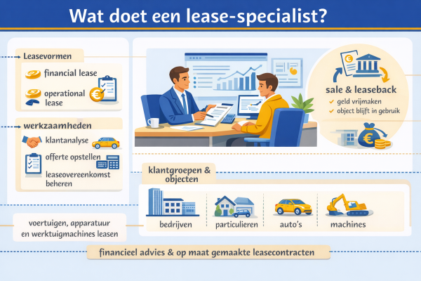 Alles over het beroep lease-specialist Wat doet een lease-specialist